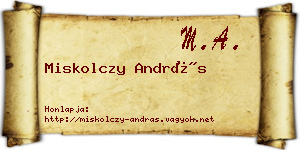 Miskolczy András névjegykártya